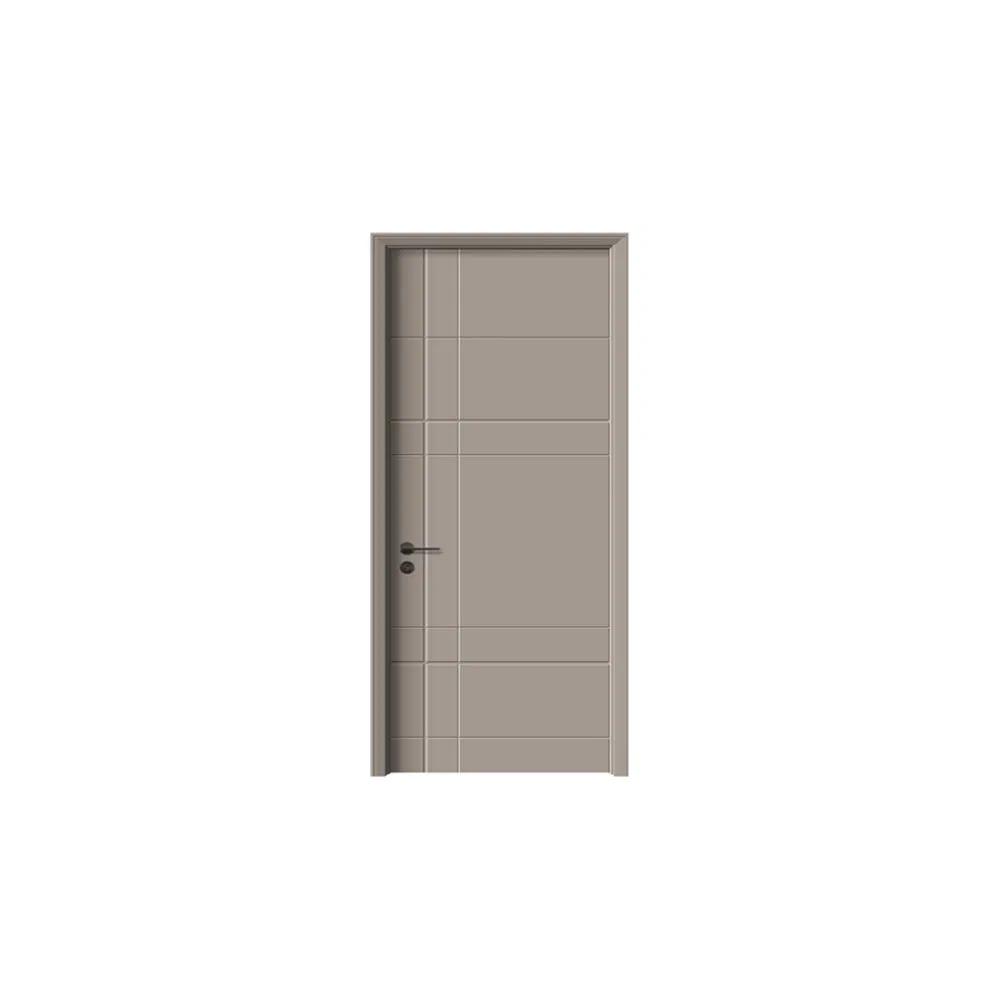 China Interior Melamine Composite Wood Door Veneer Flush Wooden Lacquer Door with Solid Hollow Fiber Doors
