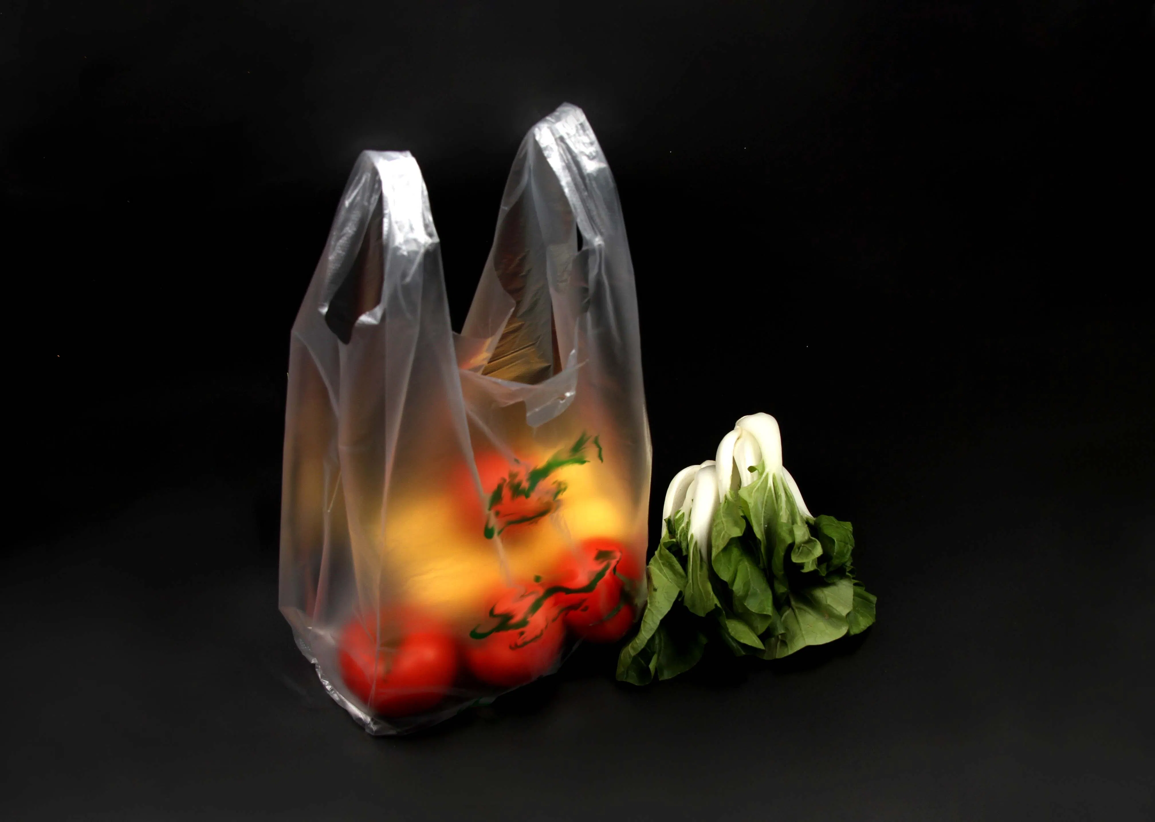 Household Black Can Liners Trash Garbage T-Shirt Roll Grocery Bags