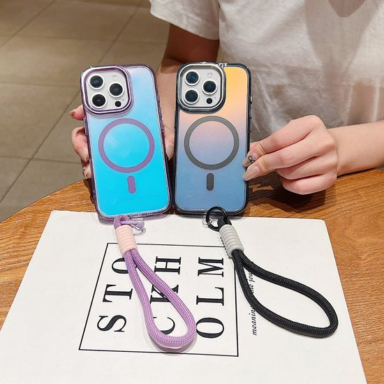 Fashion Bright Shadow Magsafe Phone Case Full Cover Anti-Fall Transparent