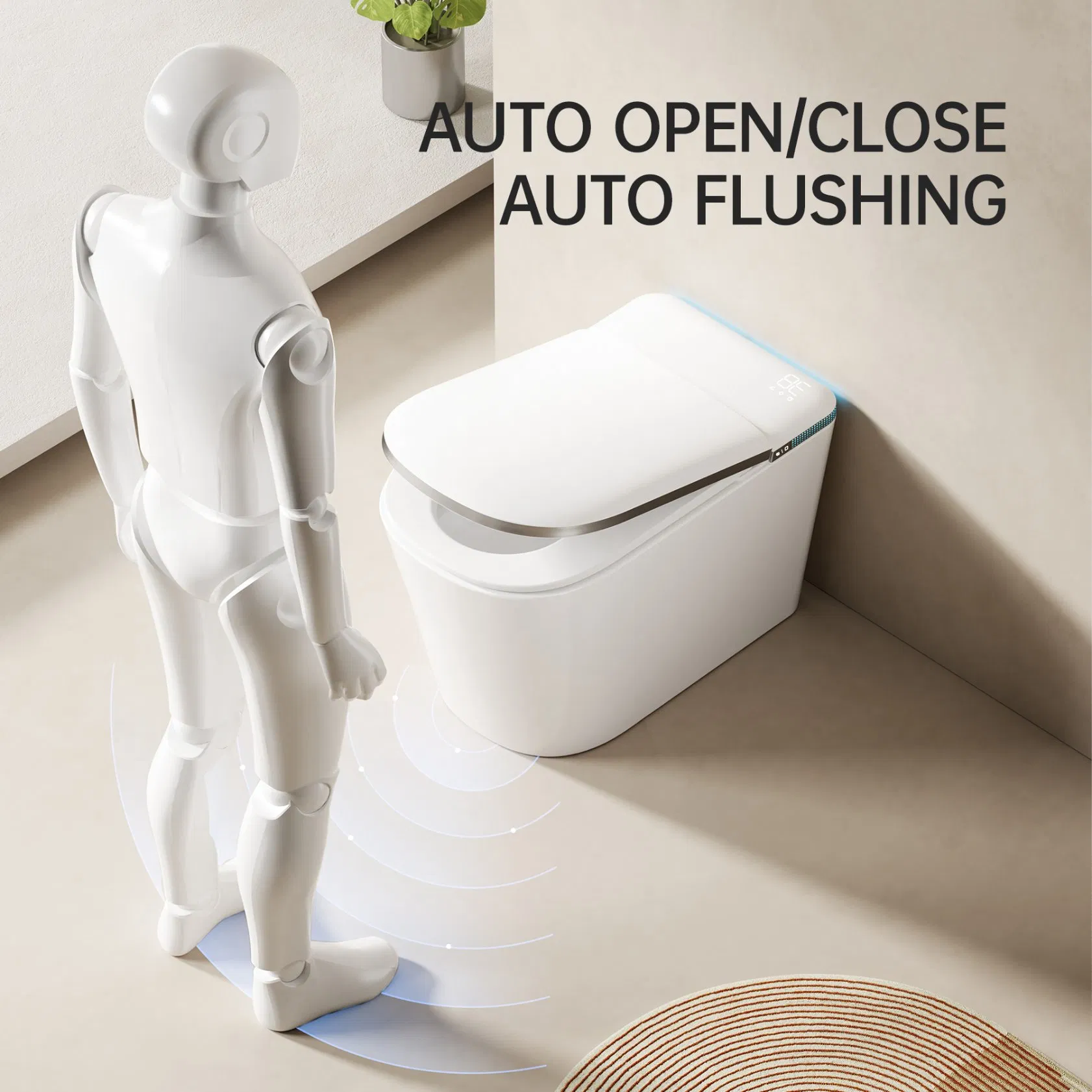 Bathroom Intelligent Toilet Sanitary Ware Automatic Ceramic Self Cleaning Commodes Wc Smart Bidet Toilet