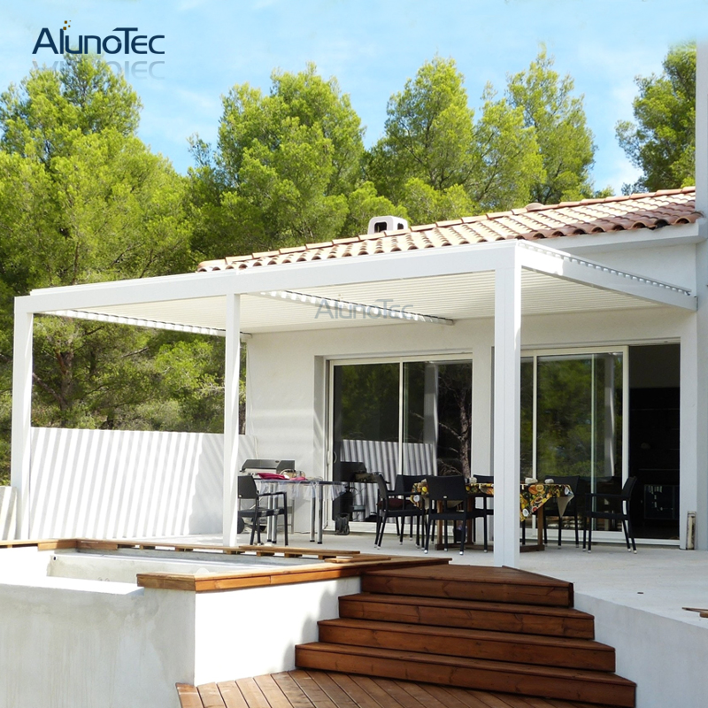 Outdoor Customized Pergola System with Adjustable Louvers Blade