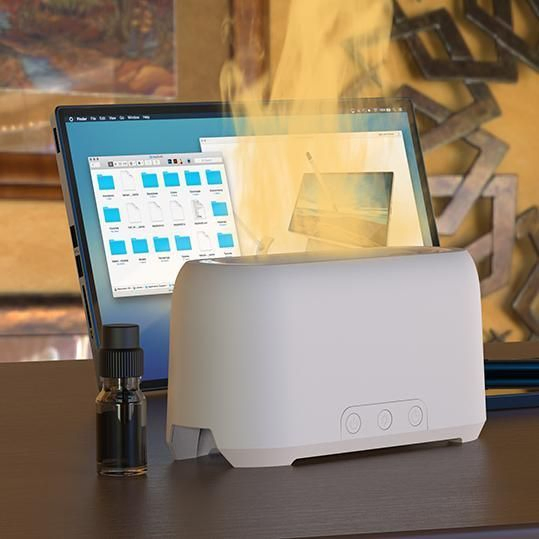 Flame Air Humidifier Fragrance Dispenser Small Desktop Essential Oil Ultrasonic Flame Humidifier