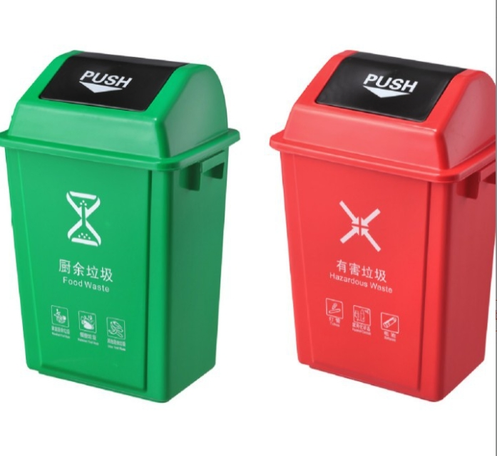 Уличная мусорная урна 40 л с откидной крышкой