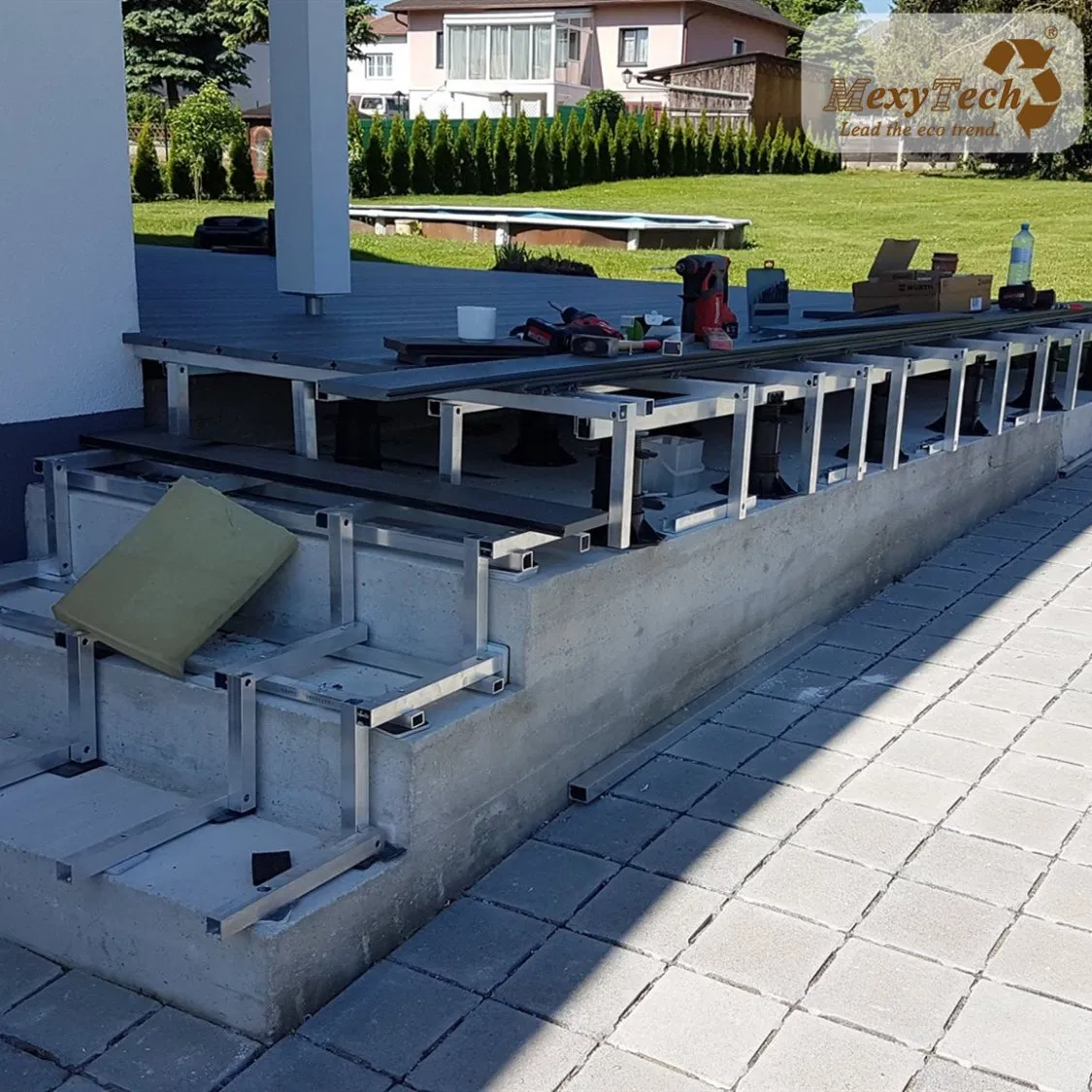 Outdoor Flooring Support Adjustable Plastic Pedestal