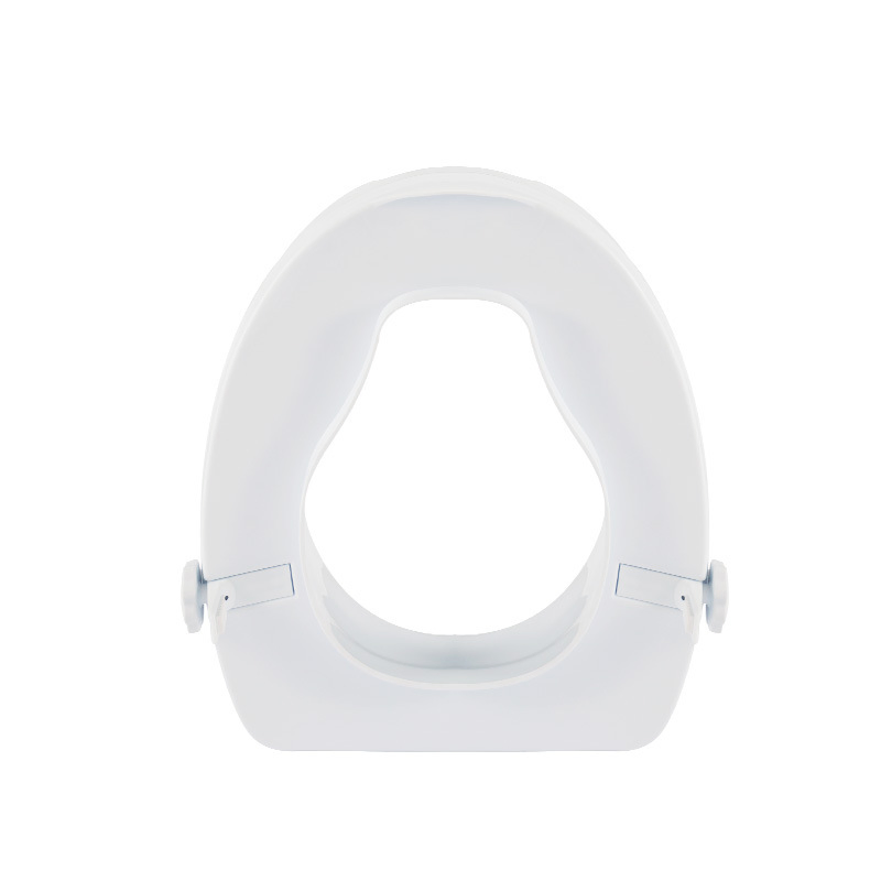 Goldenwell Toilet Seat Riser with Lid Extra Wide Opening Commode Cushion Raised