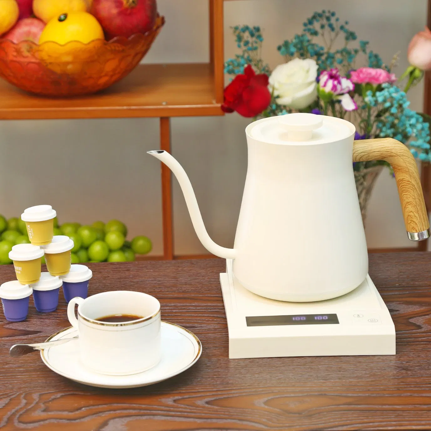 Hotel Home Appliances Gooseneck Coffee Kettle Electric Coffee Pot 1.8L Cordless for Hand Boiler Electric Pour Over Coffee Makers