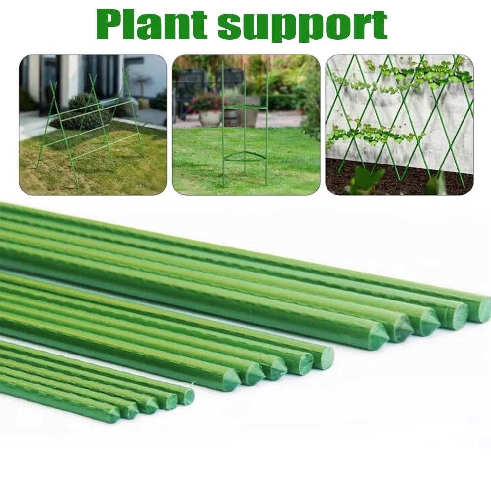 60cm Length Plant Stakes Gardening Pillar Plastic Coated Steel Pipe for Supporting Climbing Plants Flowers and Vegetables