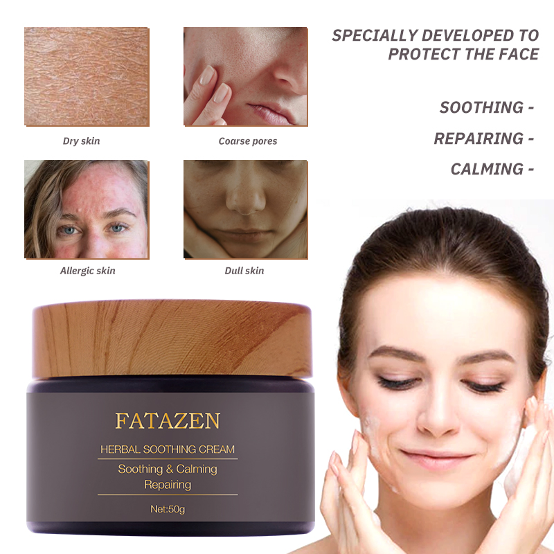 Calming Repairing Face Women Skin Care Product Recover Natural Herbal Soothing Cream