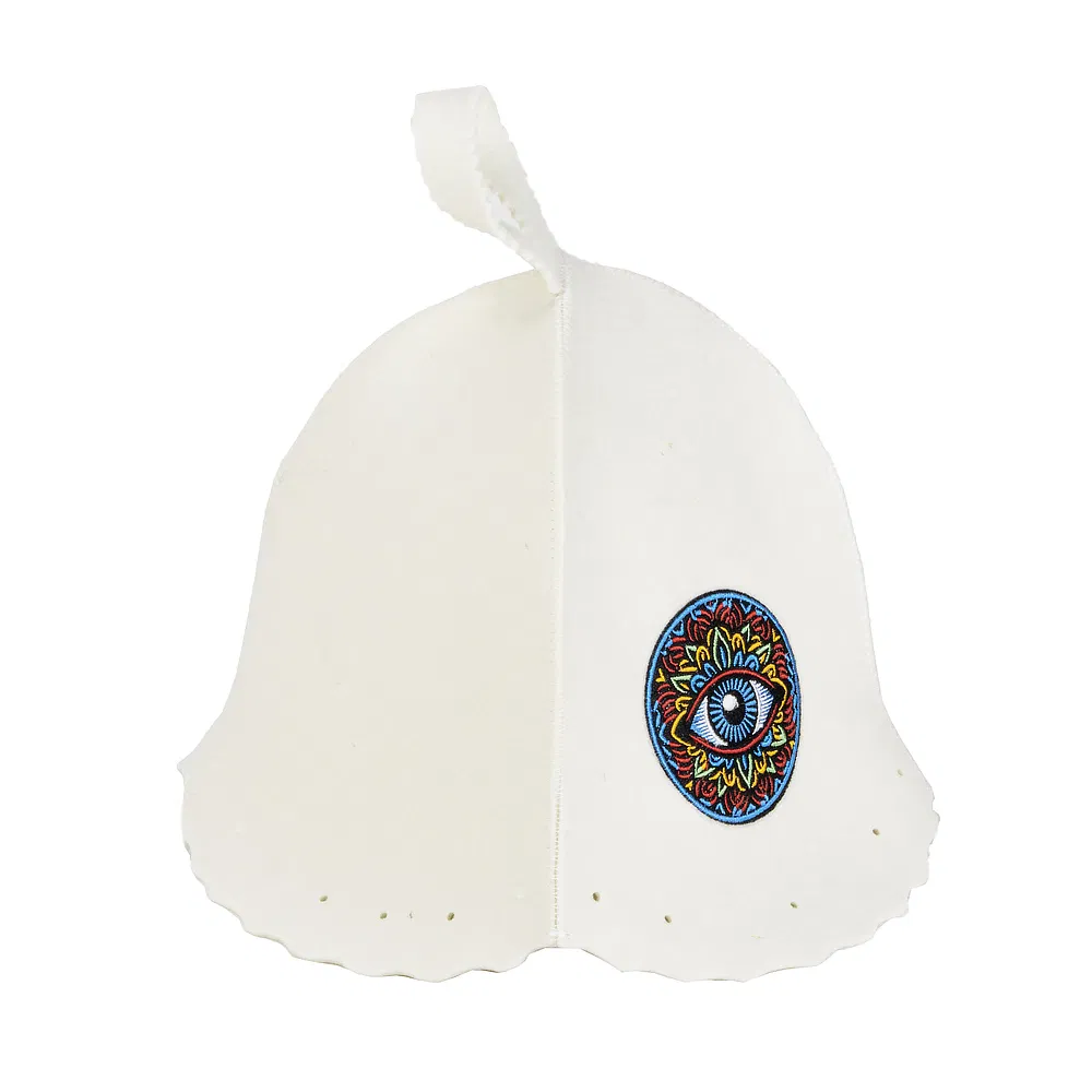 Sauna Hat Wool Banya Hat for Women Men White Sauna Cap Sauna Accessories Protect Your Head From Heat