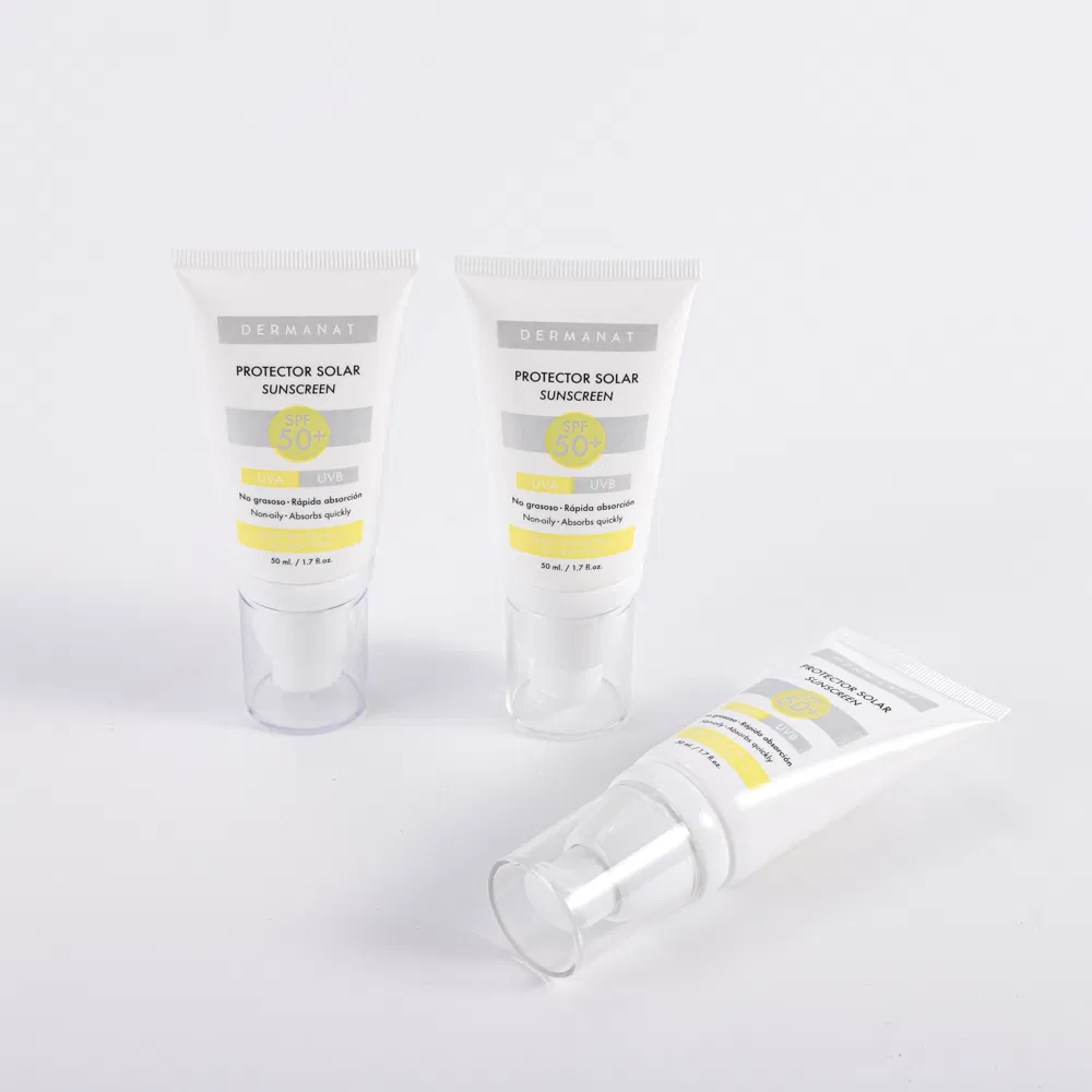 Sunscreen Plastic Lotion Pump Packaging Soft Tube