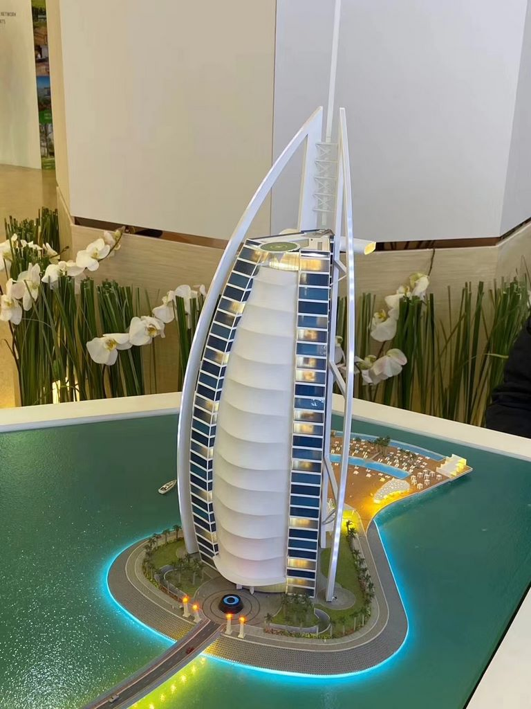 Artistic Single Family Building Sculpture Featuring Beautiful Lighting Effects