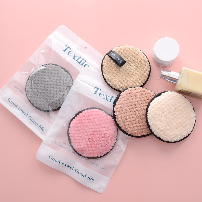 Eco-Friendly Women Face Cleaning Soft Microfiber Reusable Makeup Remover Cleansing Pads