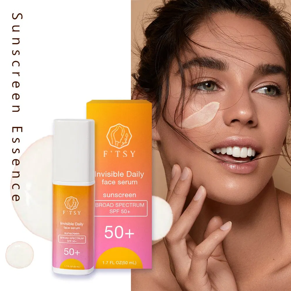 Private Label Vegan Natural Light Dewy Finished Tinted Broad Spectrum Brightening Mineral SPF50 Sunblock Sunscreen Serum