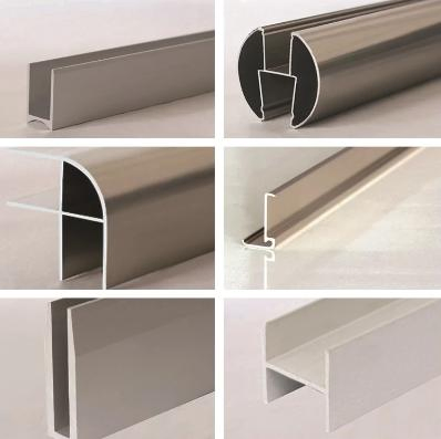 LED Light Box Window Sliding Glass Door Frame Fence Wall Furniture Powder Coated CNC Curved Metal Aluminium Alloy Material Extrustion Profile