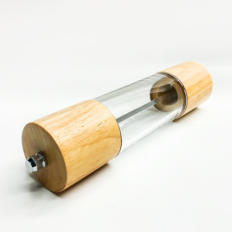 Wooden Salt and Pepper Grinder Set Spice Jar Black Pepper Mill Grinder