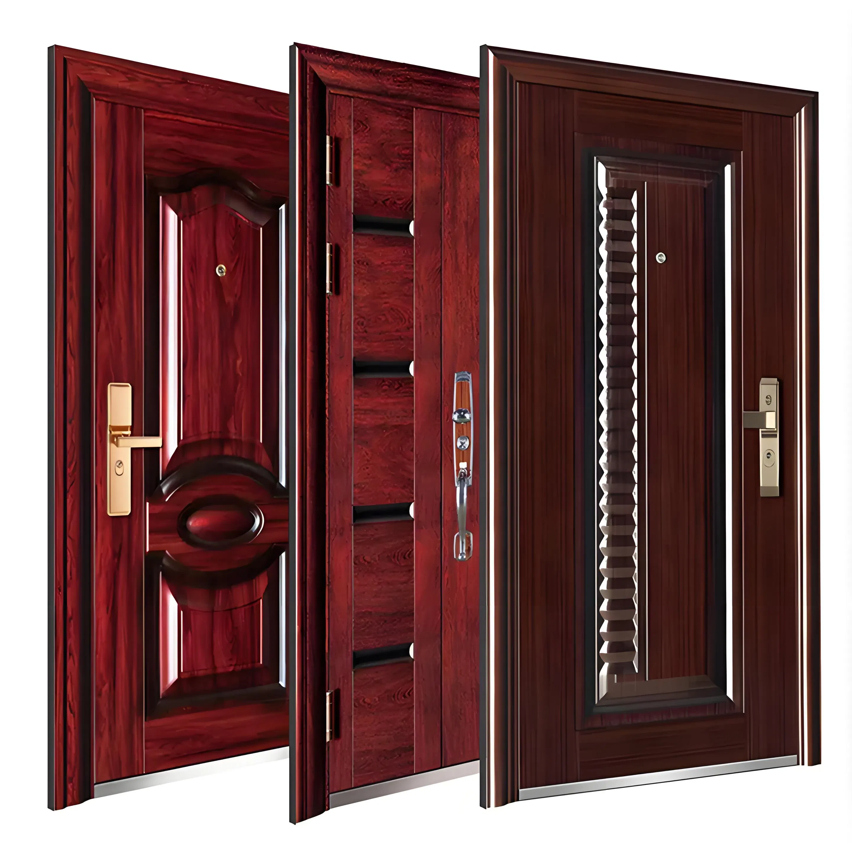 Cateraly Versatile Security Door with Customizable Hinges for Effortless Setup with Hardware