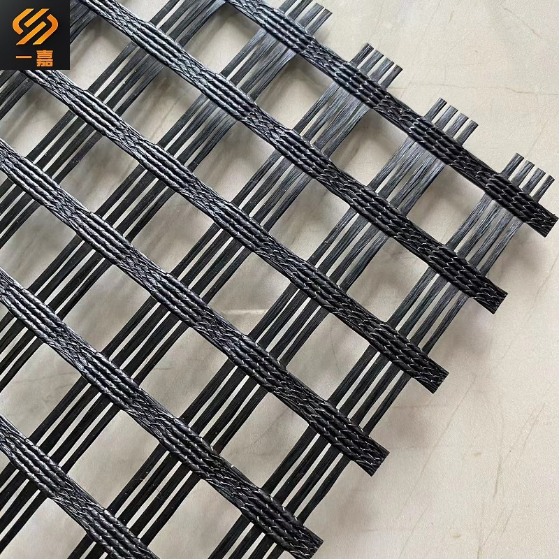 Pet Geogrid 50-50kN 100-100kN 120-120kN Polyester Geogrid PVC or Asphalt Coated Polyester Geogrid