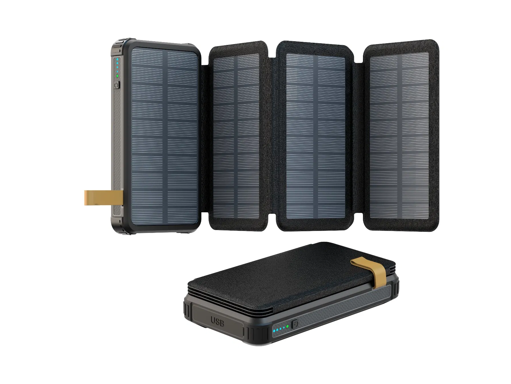 Fast Charging Waterproof Folding Solar Panels Real 16000mAh Portable Charger Power Bank