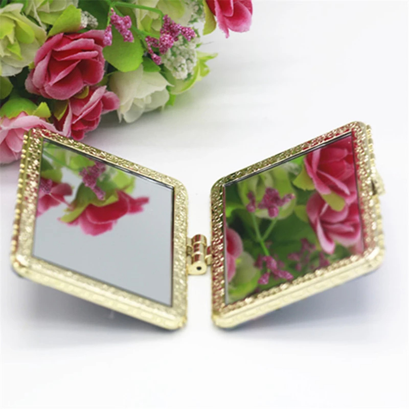 Sqaure Shape Customized Hot Selling Hotel Portable Mirrors Bag with LED Cartoon Sport Mini Make up Fashion Design Mirror