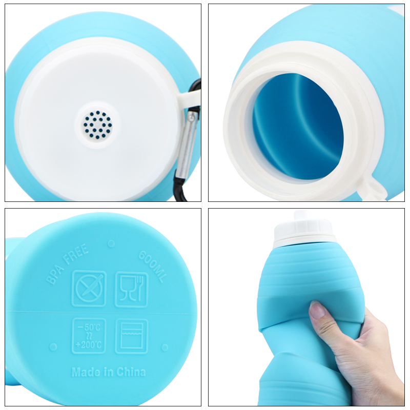 Складная силиконовая кружка для кофе и воды, 600 мл