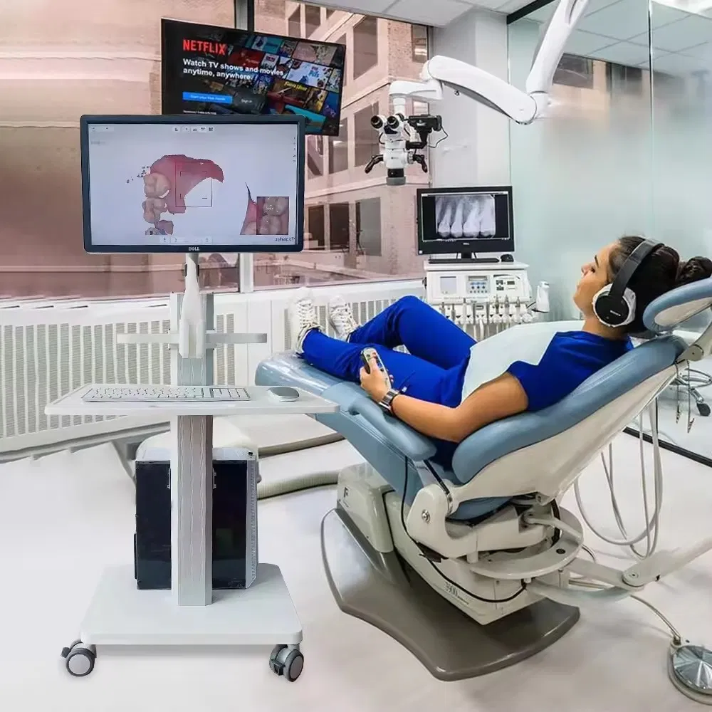 Hospital Medical Trolley Nurse Mobile Computer Medical Workstation Dental Cart OEM Packing Furniture Type