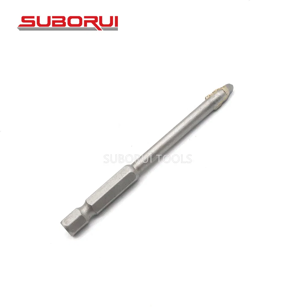 Suborui Hex Shank Multi-Material Carbide Tipped Multiconstruction Impact Tile Drill Bit for Concrete Glass