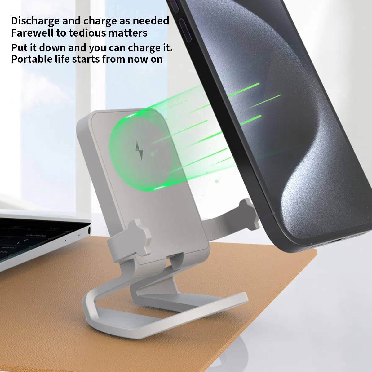 Smart Phone Wireless Charging Bracket 15W Fast Charging Vertical Wireless Charger