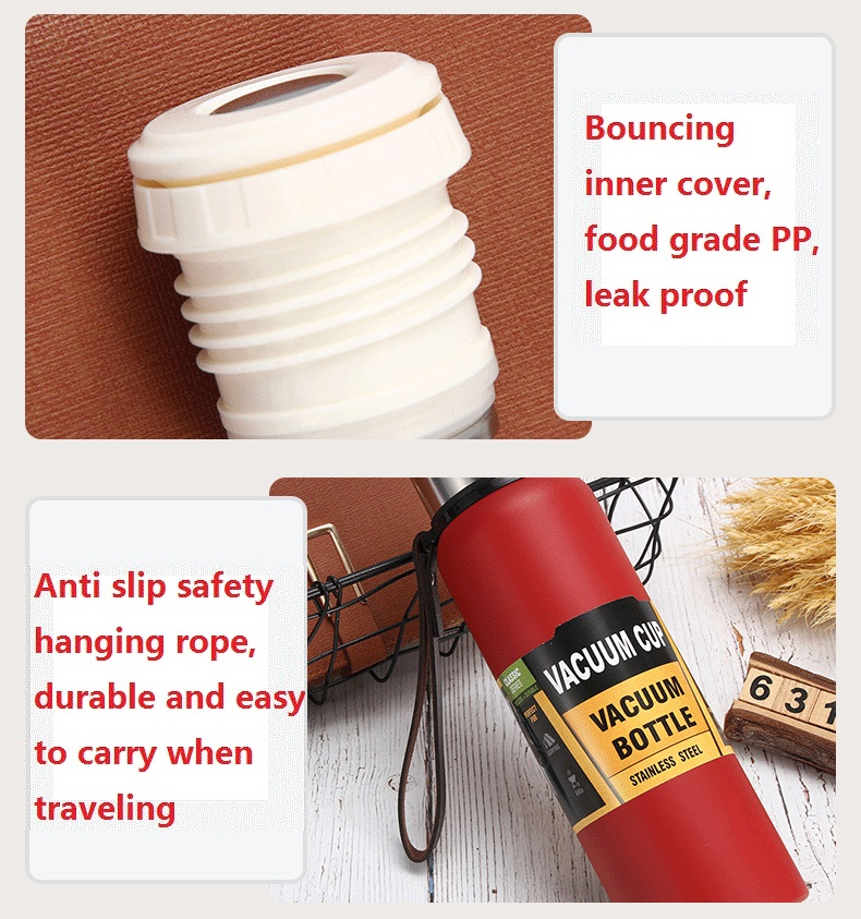 Thermal Insulation Travel Portable Vacuum Stainless Steel Double Wall Water Pot Kettle