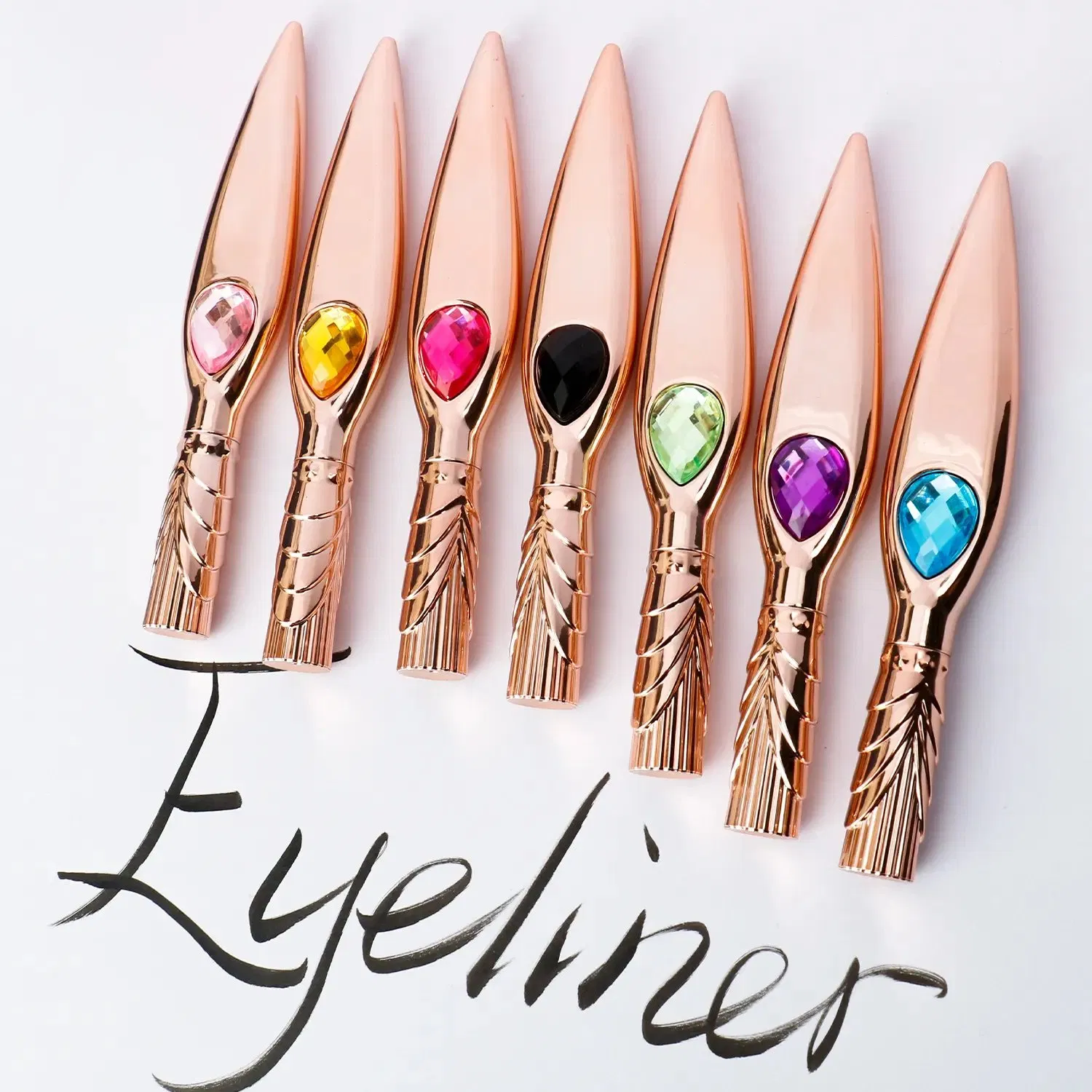 Custom Logo Cosmetics Professional Black Makeup Eye Liner Pen Private Label Eyeliners Eyes Waterproof Liquid Eyeliner Pencil