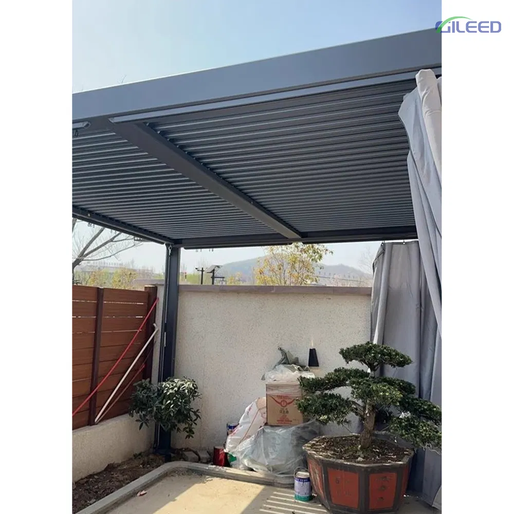 Outdoor Aluminum Roof System Auto Control for Yard Pavilion Shutters