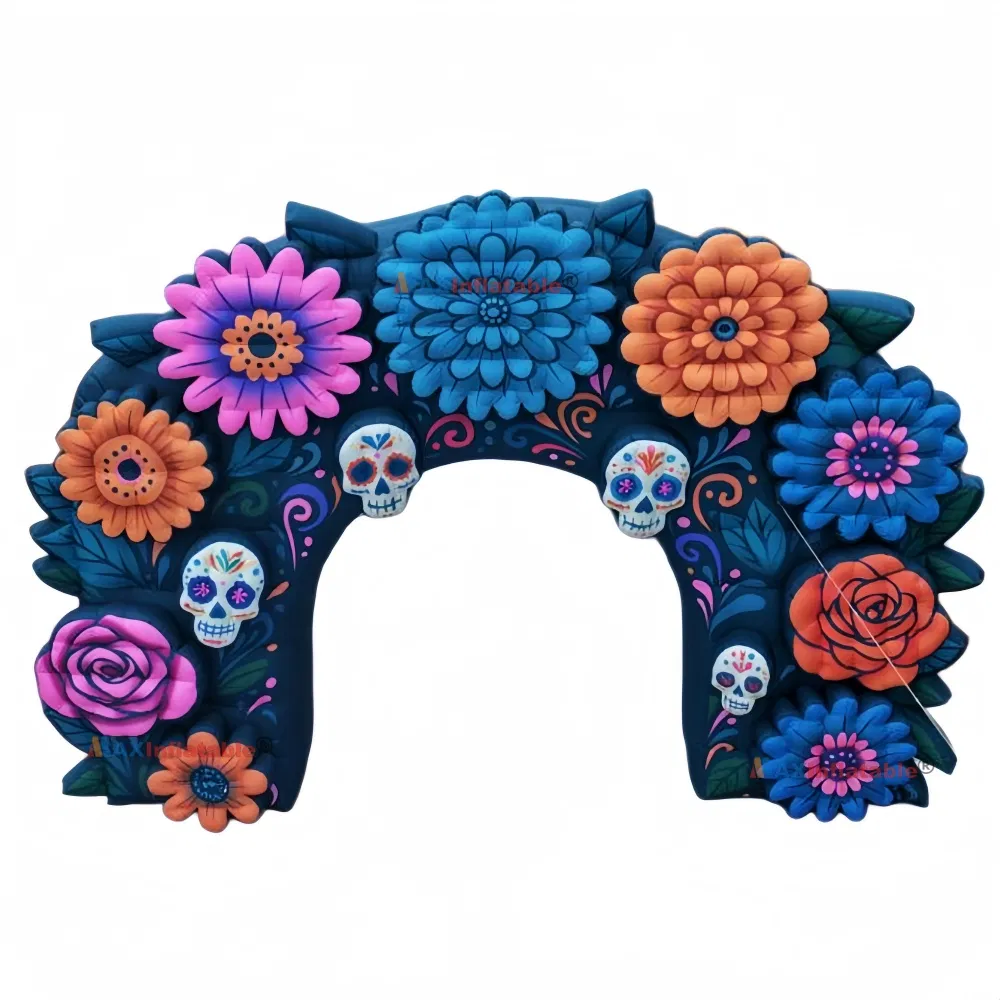 Inflatable Archway Blow up Inflatable Halloween Entrance Scary Skull Arch