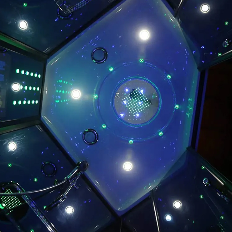 Luxury with Frame Massage Shower Bathroom, Enclosed Steam Shower Room with TV