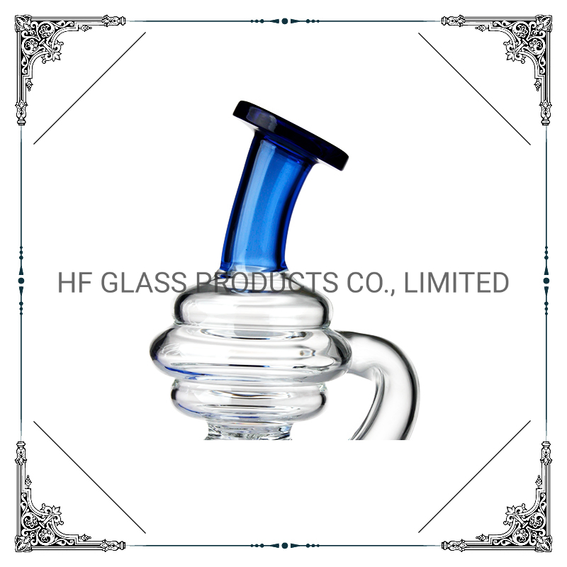 Hot Sale Hookah Shisha Pyrex Borocilicate Wholesale Herb Wax DAB Oil Rig Custom Recycler Bubbler Blown Heady Smoking Glass Water Pipe
