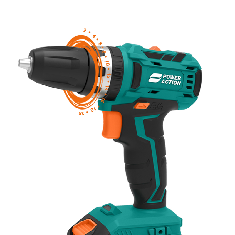 Power Action Brushless 20V Lithium Ion with Hammer Function Cordless Impact Drill