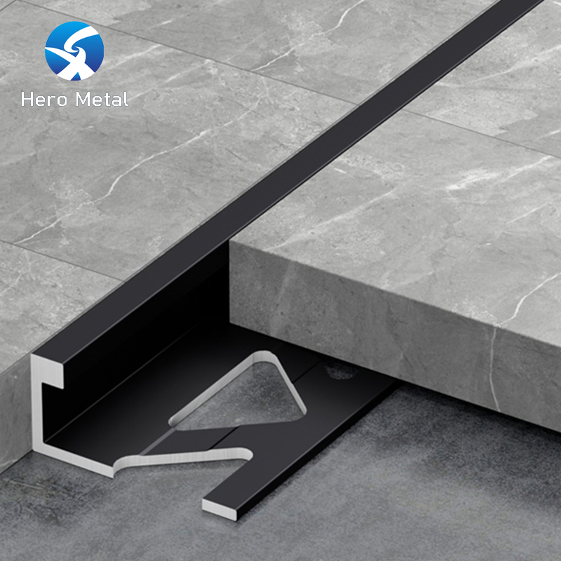 Aluminum Ceramic Tile Border Edge Matte Border Trim 2.5m Bath Tile Moulding Edge Straight Shape Strip