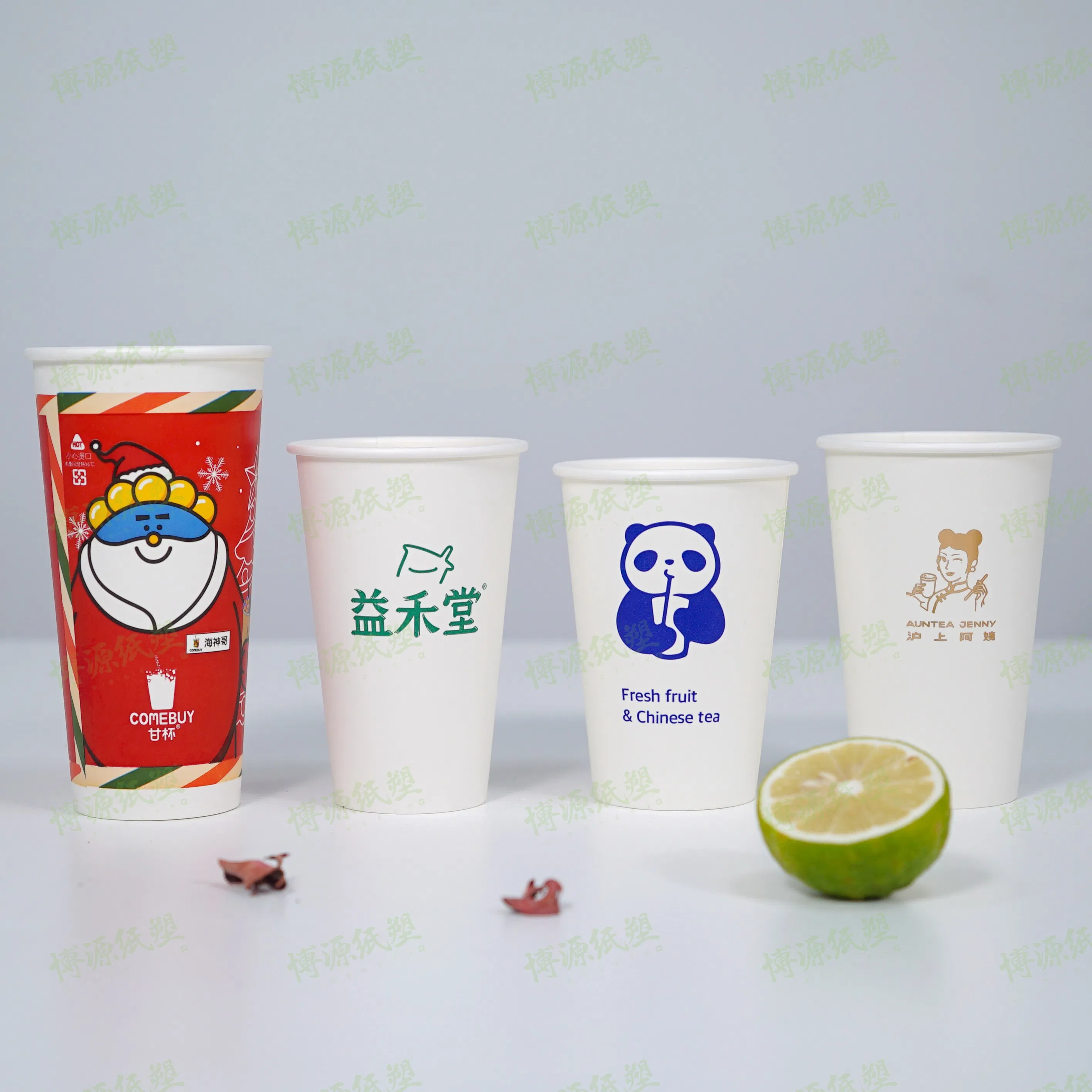 8oz/10oz/12oz/16oz/20oz/24oz Disposable Biodegradable Paper Cup/Single/Double/Ripple Wall Hot/Cold Drinking Cups/ Coffee Cups/Customized Tea Cups with Lids