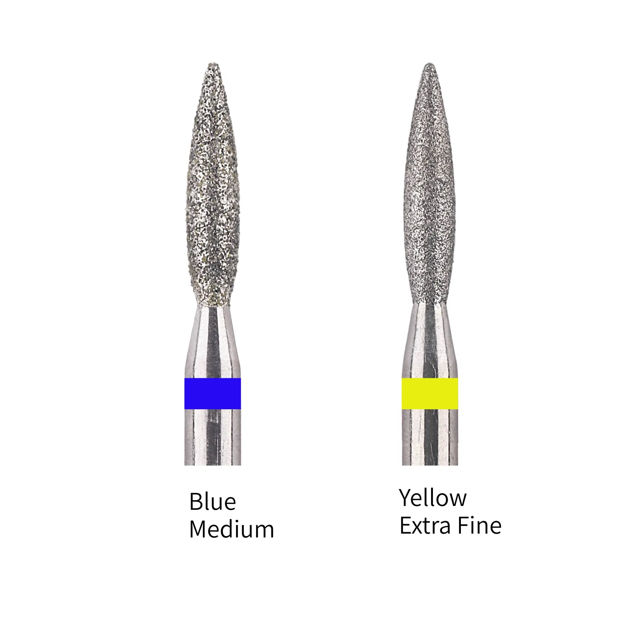 Flame Shape Cuticle Clearning Russian Dry Manicure Diamond Nail Drill Bits