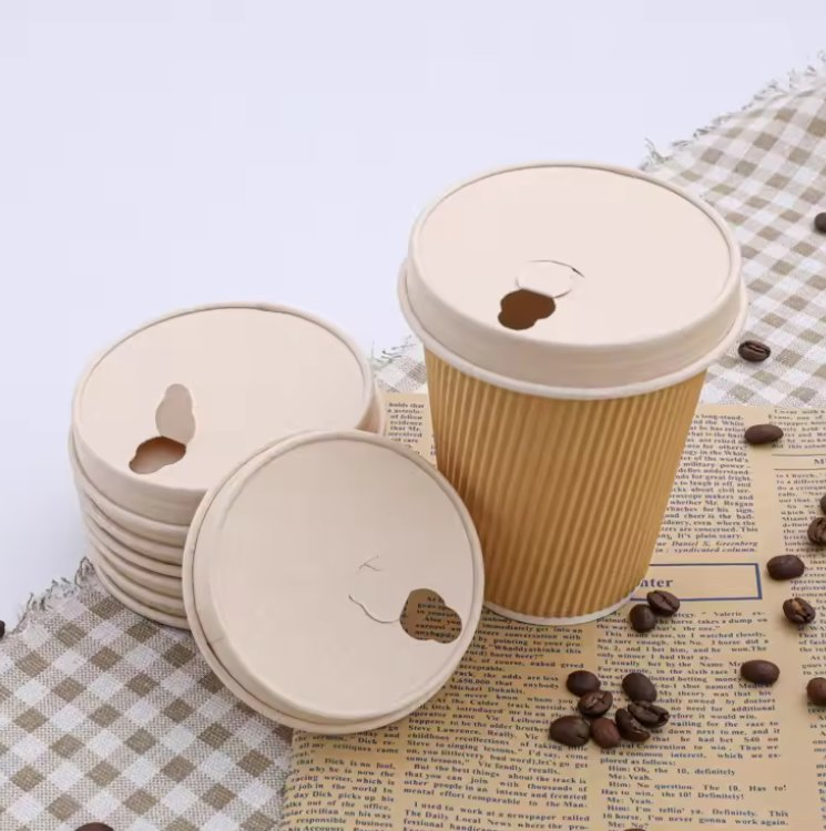 Biodegradable Paper Disposable Craft Paper Compostable Coffee Cup Paper Lid