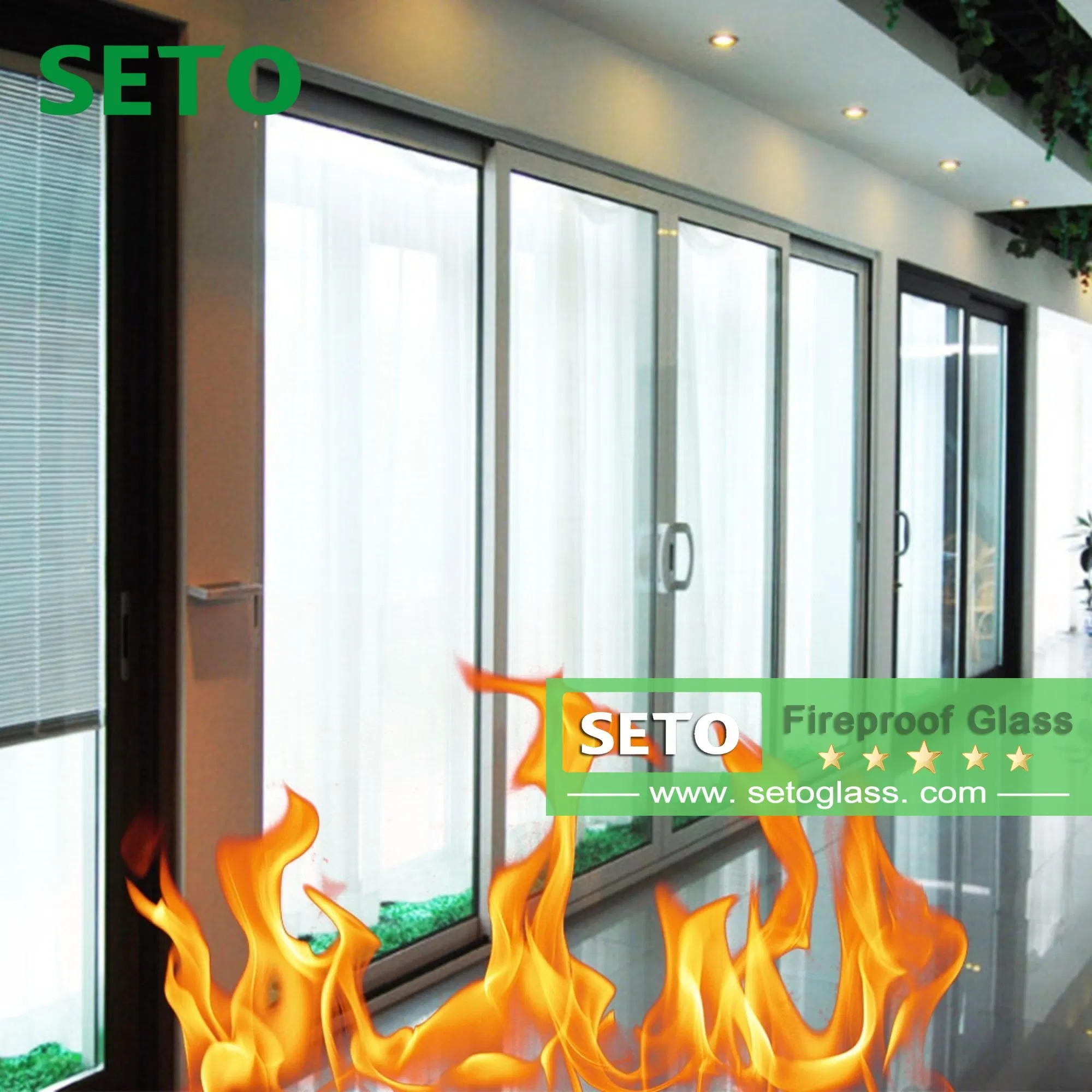 Fireproof China Wholesale Price Fire Insulation 15min Custom Building Partition Fire-Resistant Glass