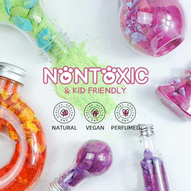 Colorful Organic Essential Oil Handmade Relaxing SPA Gift Set Moisturizing Bath Bombs