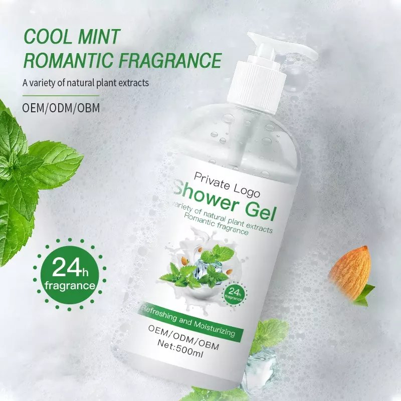 Organic Herbal Whitening Mint Scented Body Scrub 500ml Deep Cleansing Moisturizing Anti Bacterial Anti Aging Hydrating Body Care Show Gel