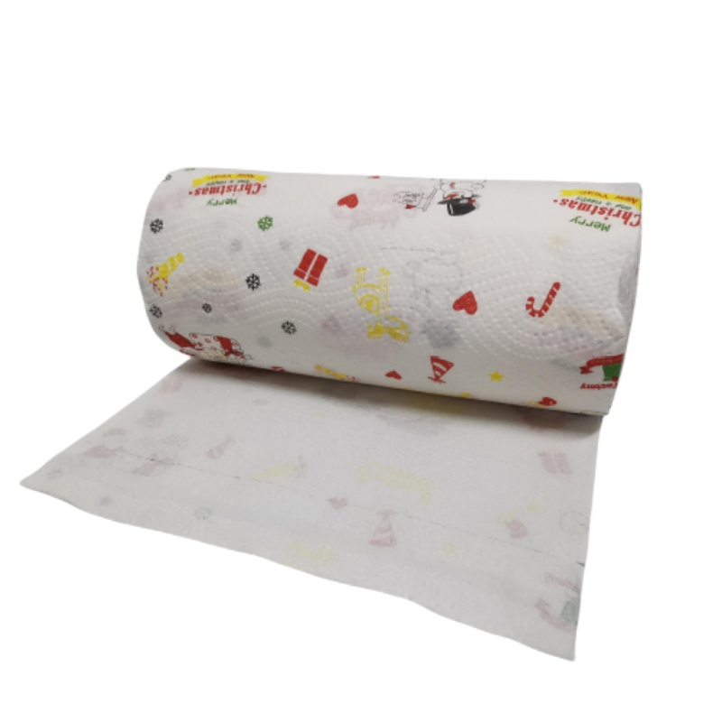 Bamboo High Quality Laminated 2 Ply Printed Christmas Blotting Paper Kitchen Paper Towel Kitchen Roll Tissue Paper Towel