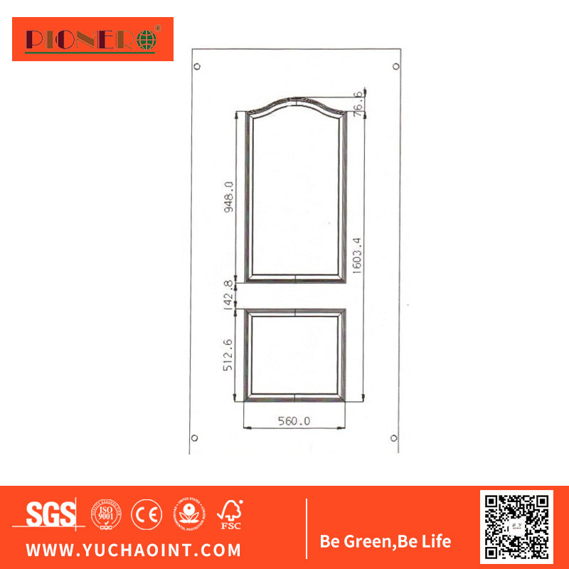 Factory Price Oak Veneer Hardboard HDF Molded Laminate Door Skin, Melamine Door Skin