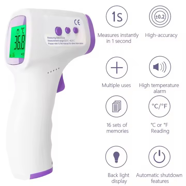 Handheld Infrared Frontal Temperature Gun Infrared Body Temperature Temperature Measuring Instrument