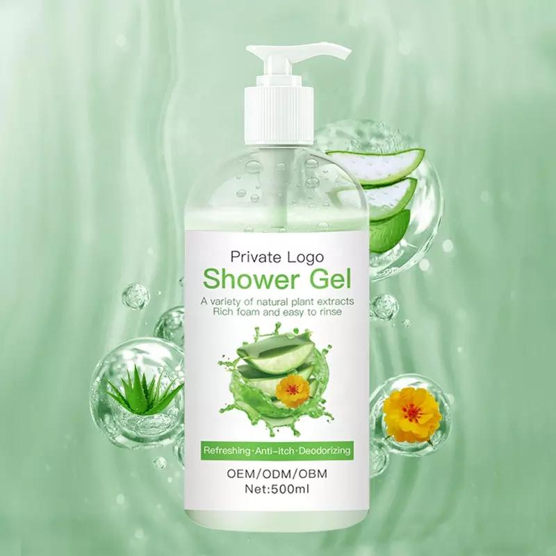 Natural Aloe Vera Extracts Body Care Whitening Exfoliating Moisturizing Anti-Bacterial Bath Supplies Wholesale Factory Price Deep Cleansing Body Wash
