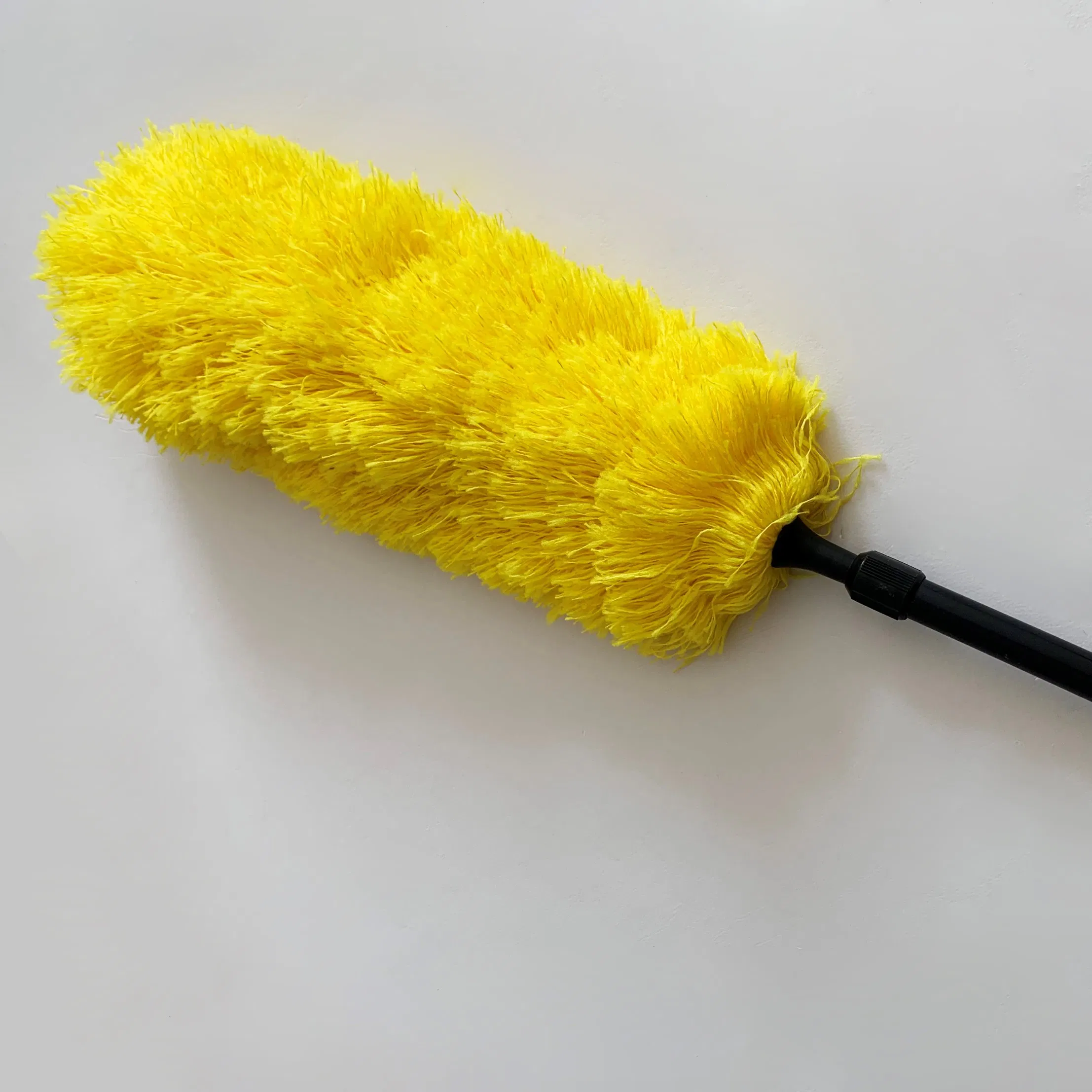 Telescopic Fluffy Duster with PVC Telescopic Handle and PP Block with Microfibre Duster Head for Home and Office Cleaning