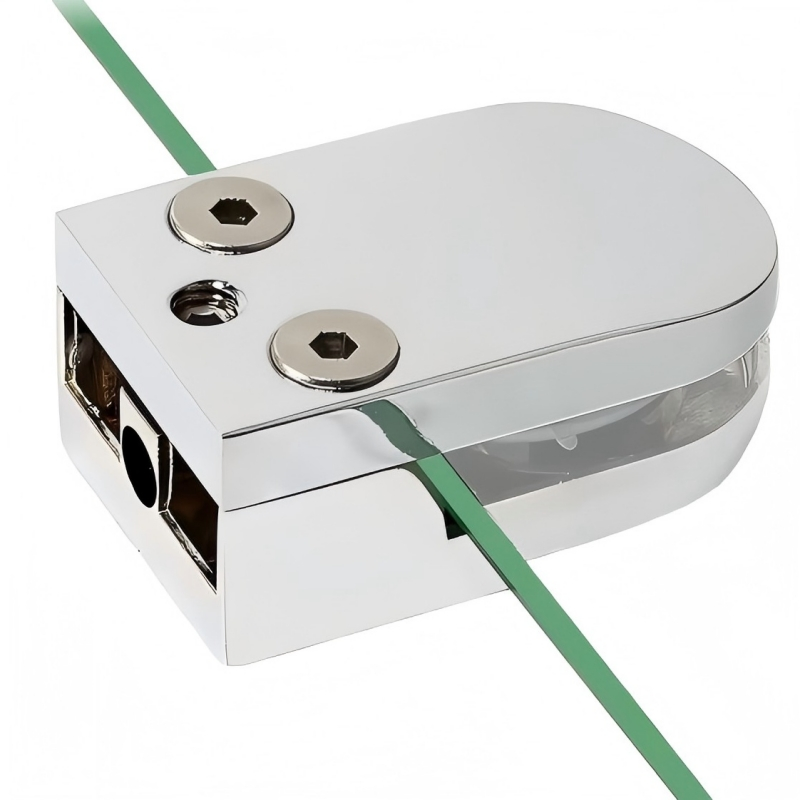 316 Ss Frameless Glass Stair Stainless Steel D Shape Glass Clamp Clip Bracket Spigot