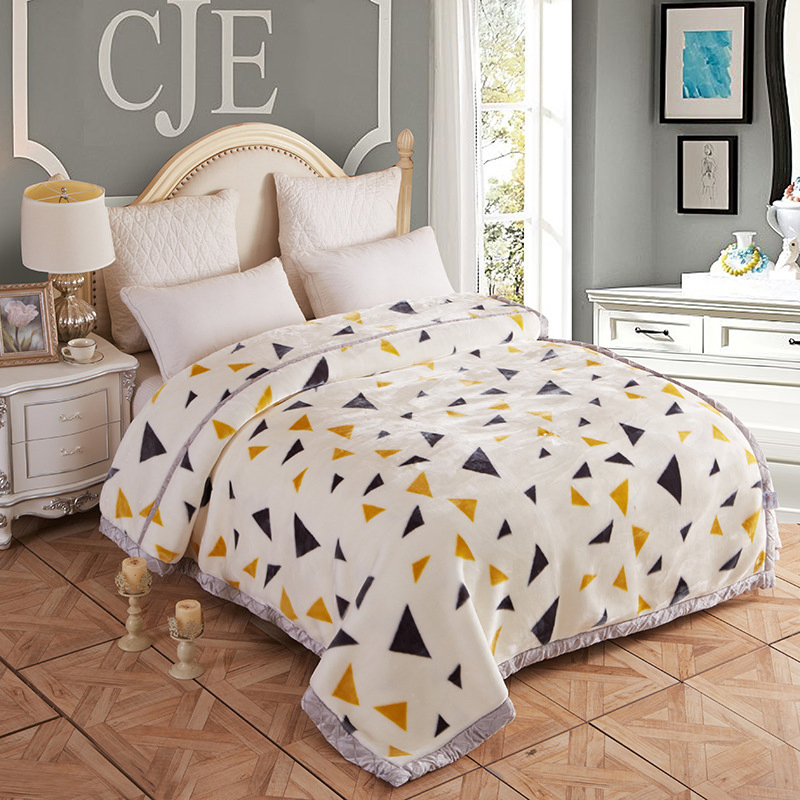 Ultra-Soft and Smooth Double-Layer Raschel Winter Blanket for Flannel Warm Beddings