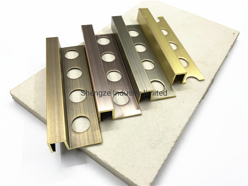 Ceramic Floor Accessories Aluminum Profile Tile Edging Trim Round Corner Strip