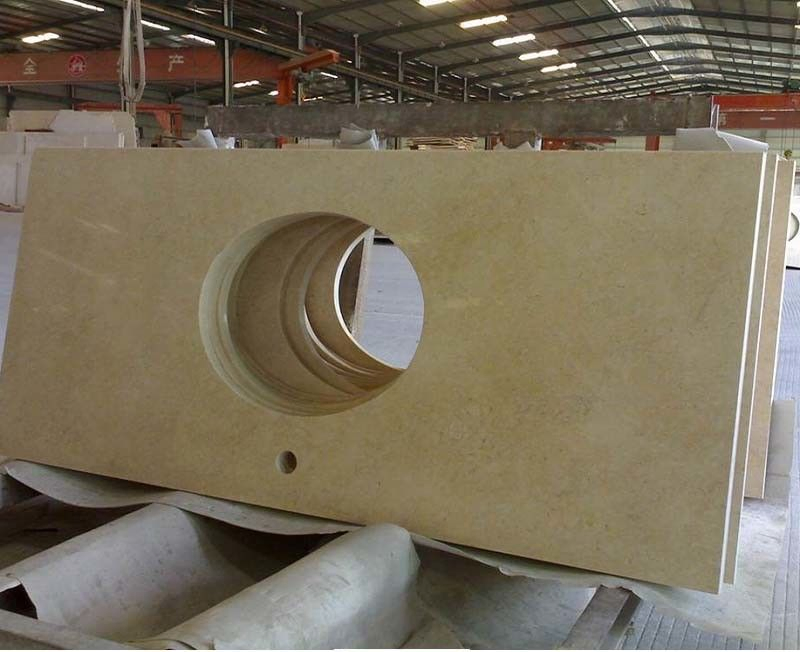 Polished Granite/Marble Brown/Grey Prefabric Countertop for Kitchens and Bathroom